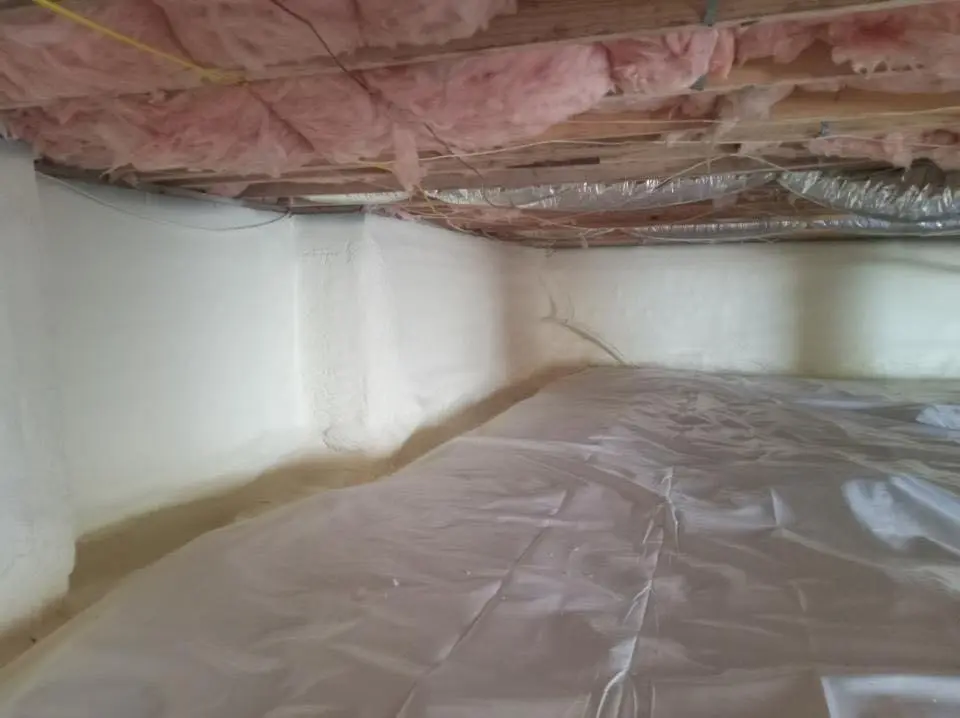 Crawl space encapsulation with closed-cell spray foam for Metal Roof Coating in Norfolk